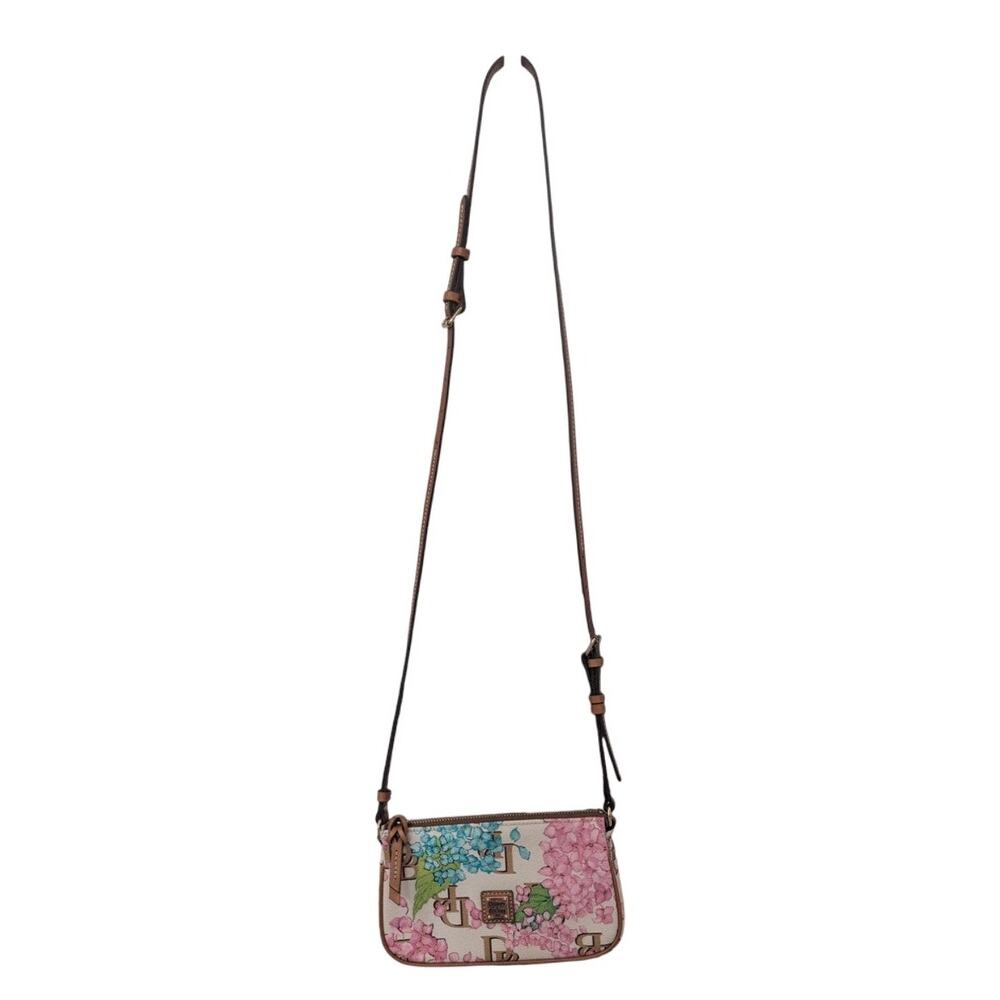 Floral Crossbody Shoulder Bag - Pink & Blue